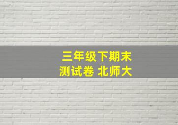 三年级下期末测试卷 北师大